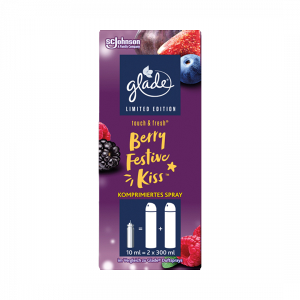 Glade Touch und Fresh Minispray Berry Festive Kiss, NACHFUELLUNG Kartusche, 10ml